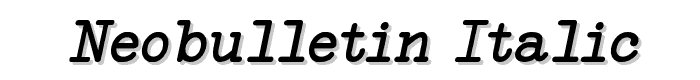 NeoBulletin Italic font